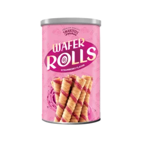 "Snakitos Wafer Rolls Strawberry - Available at StarlightMart"